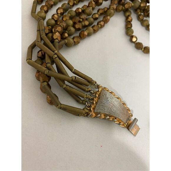 VINTAGE SILPADA style 925 SILVER NECKLACE COPPER SEED MULTI-STRAND CLASSIC - Picture 10 of 12